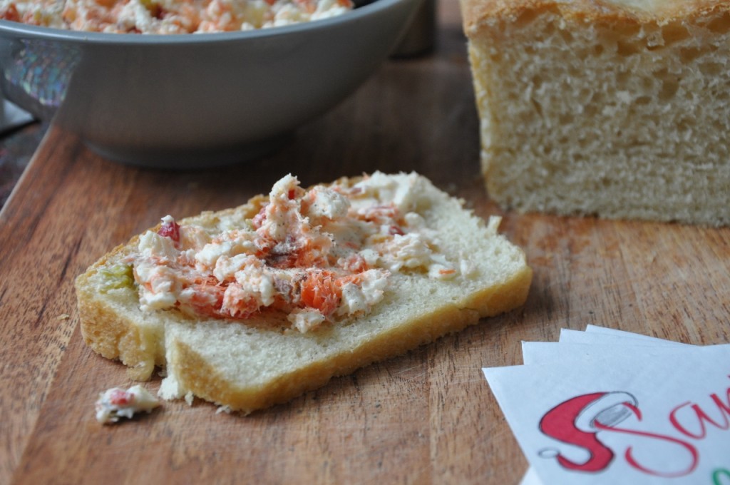 Spicy Pimento Cheese and Smoked Salmon Seafood Lady