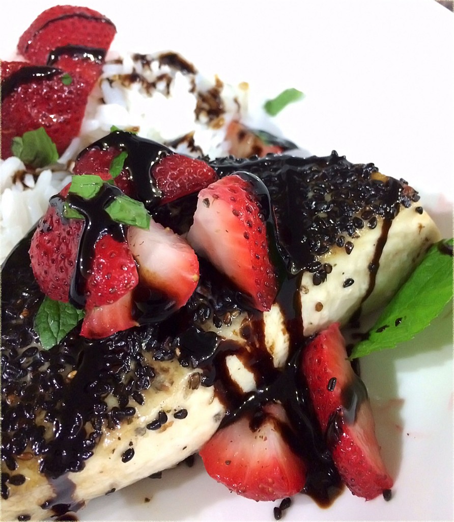 Swordfish with Strawberries and Mint