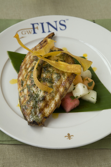 GW Fins American Red Snapper with Melon and Mango Salsa