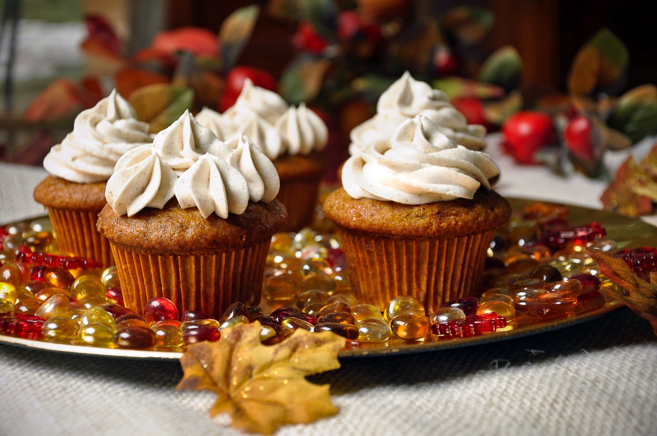 best pumpkin spice muffins with fall decoration